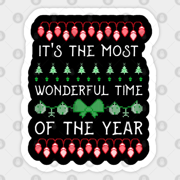 It's the most wonderful time of the year Christmas decorations Sticker by MyVictory